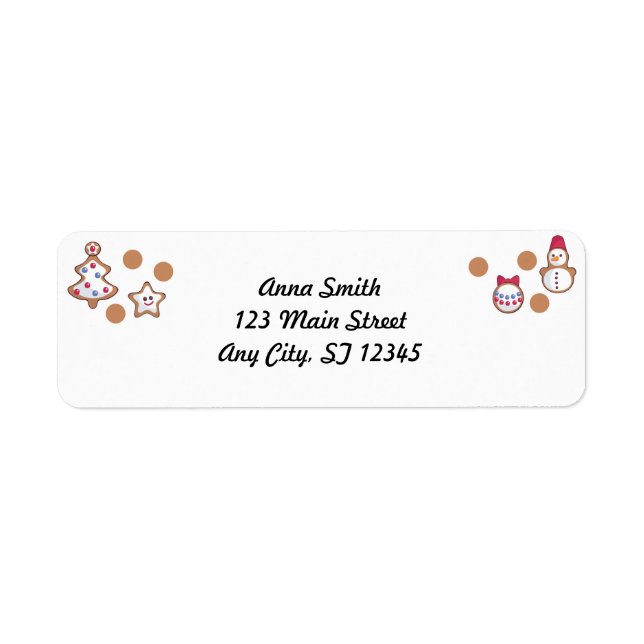 Gingerbread Christmas Label (Front)