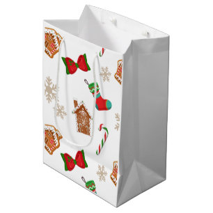 Gingerbread Christmas Medium Gift Bag