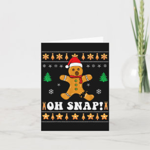 Gingerbread Christmas Oh Snap! Xmas Baking Baker H Card