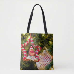 Gingerbread Christmas Ornament Tote Bag