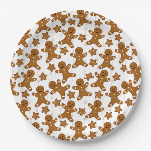 Gingerbread Christmas Paper Plates