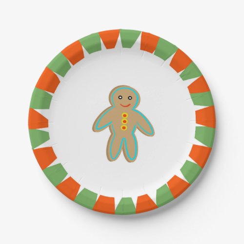 Gingerbread Christmas Paper Plates