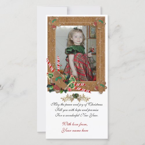 Gingerbread Christmas photo card