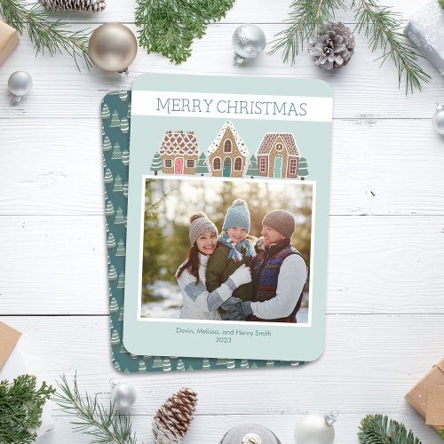 Gingerbread Christmas Photo Card for Family