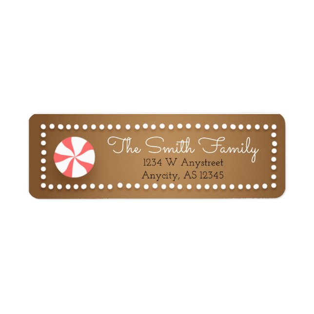 Gingerbread Christmas Return Address Labels (Front)