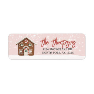 Gingerbread Christmas Return Labels