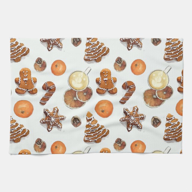 Gingerbread Christmas Scent Kitchen Towel (Horizontal)