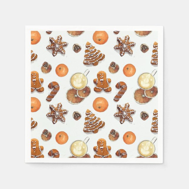Gingerbread Christmas Scent Napkins (Front)