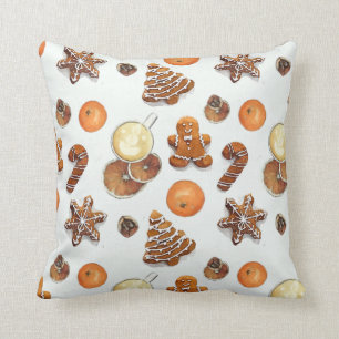 Gingerbread Christmas Scent Throw Pillow