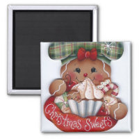 Gingerbread Christmas Sweets Magnet