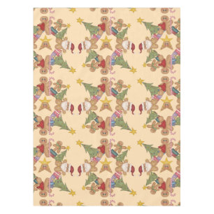 Gingerbread Christmas Tablecloth