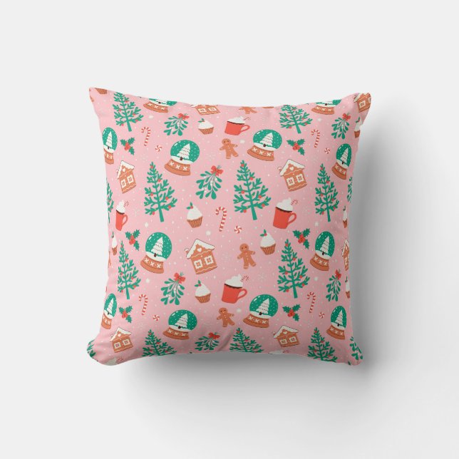 Gingerbread Christmas  Throw Pillow (Front)