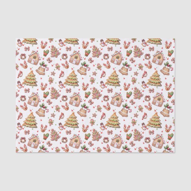 Gingerbread Christmas Tissue Paper (Front)