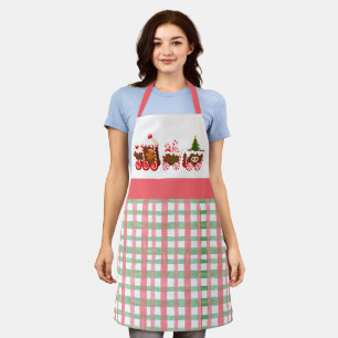 Gingerbread Christmas Train Apron