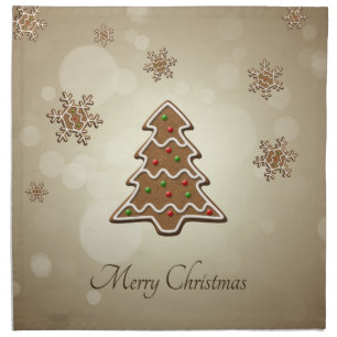 Gingerbread Christmas Tree Napkin