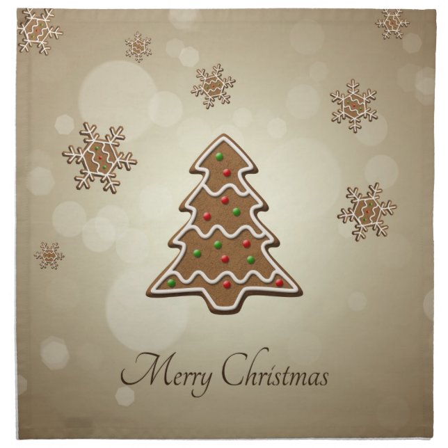 Gingerbread Christmas Tree Napkin (Front)