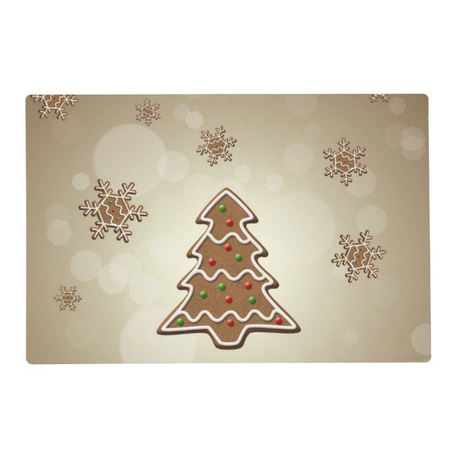 Gingerbread Christmas Tree Placemat (Front)