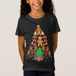 Gingerbread Christmas Tree Xmas PJs Pajamas T-Shirt