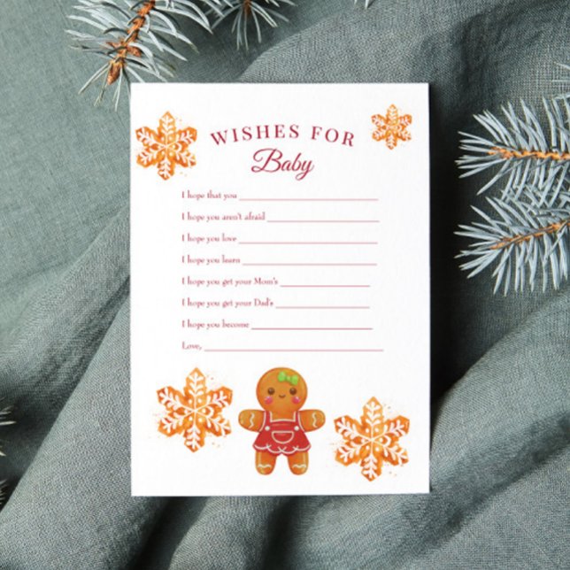 Gingerbread Christmas Wishes for Baby Activity Invitation (Creator Uploaded)