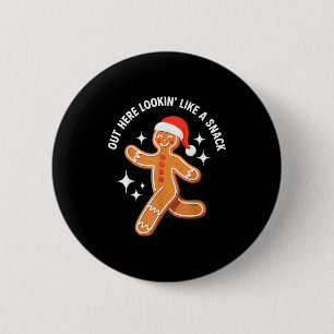Gingerbread Christmas Xmas Couple Hot Girlfriend - Button