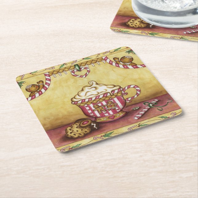 Gingerbread Coffee Coasters (Angled)