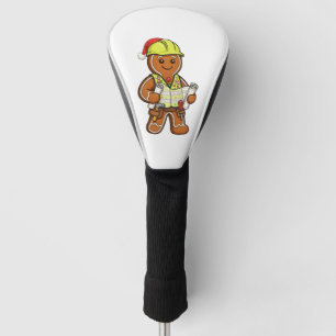 Gingerbread Construction Worker Christmas 2026 Golf Head Cover