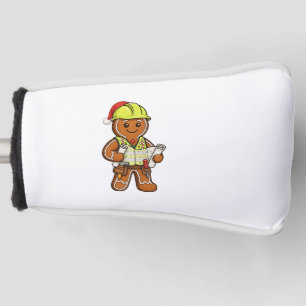 Gingerbread Construction Worker Christmas 2026 Golf Head Cover