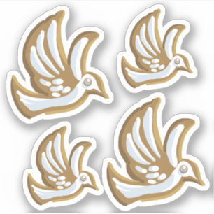 Gingerbread Cookie / 4 Doves Sticker