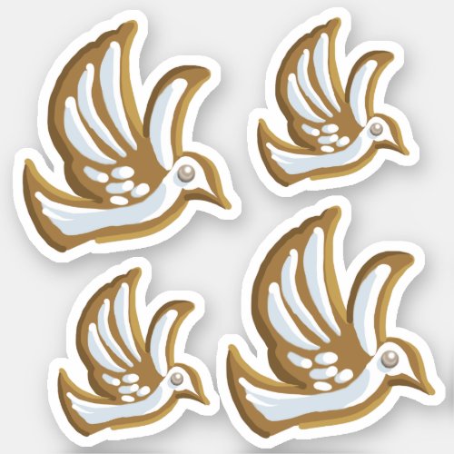 Gingerbread Cookie  4 Doves Sticker