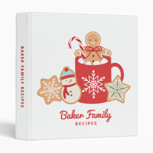 Gingerbread Cookie Baked with Love Recipe 3 Rin 3 Ring Binder