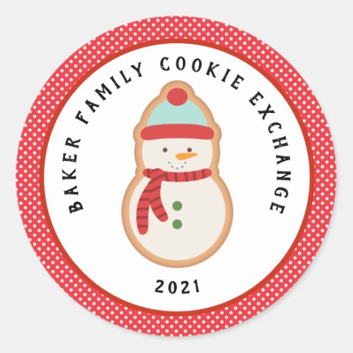 Gingerbread  Cookie  Christmas Cookie Exchange Classic Round Sticker