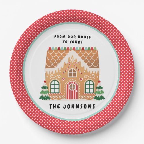 Gingerbread  Cookie  Christmas Cookie Exchange Paper Plates