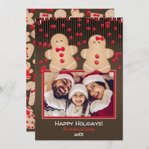 Gingerbread Cookie Christmas Cookies Holiday Photo Invitation