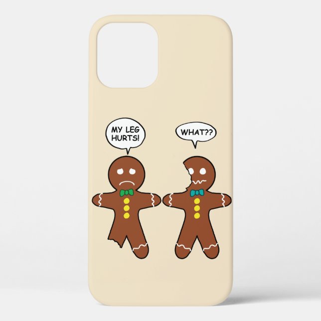 Gingerbread Cookie Christmas Humor Brown Case-Mate iPhone Case (Back)