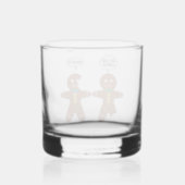 Gingerbread Cookie Christmas Humor Whiskey Glass (Back)