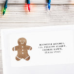 Gingerbread Cookie Christmas Return Address Label<br><div class="desc">This gingerbread cookie return address label features a watercolor gingerbread man cookie.
Easily customizable.
Original Watercolor © Michele Davies.</div>