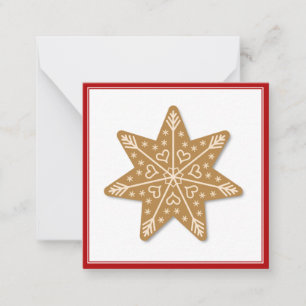 Gingerbread Cookie Christmas Thank You Note Card