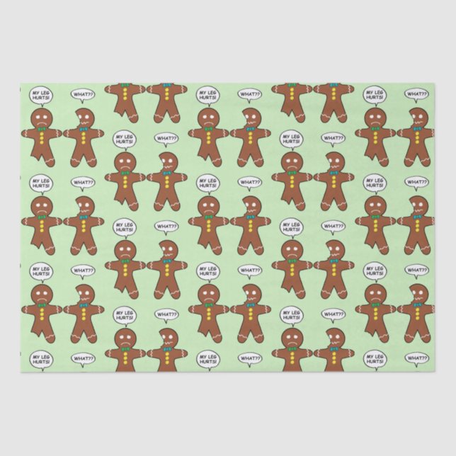Gingerbread Cookie Christmas Tissue Paper (Front)
