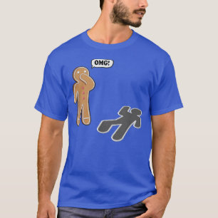 Gingerbread Cookie Crime Scene Joke Humor Funny Ch T-Shirt