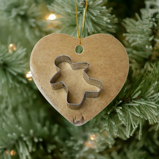 Gingerbread Cookie Cutter  Ceramic Ornament (Tree)