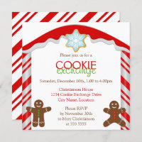 Gingerbread Cookie Exchange Party Invitation