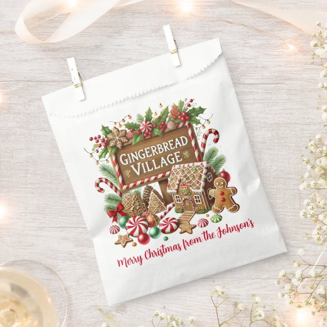 Gingerbread Cookie Favor Bag (Clipped)