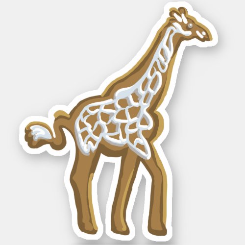 Gingerbread Cookie  Giraffe Sticker