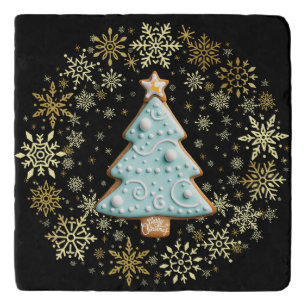 Gingerbread Cookie, Golden Christmas Trivet