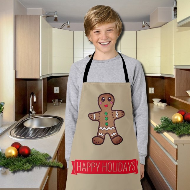 gingerbread cookie - Happy Holidays apron (Creator Uploaded)