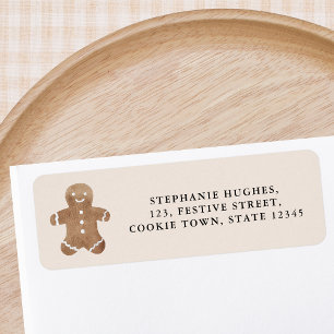 Gingerbread Cookie Holiday Return Address Label