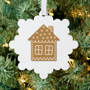 Gingerbread Cookie House Ornament Card