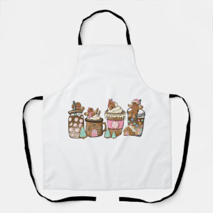 Gingerbread Cookie In Hot Cocoa Christmas Lovers Apron