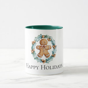 Gingerbread Cookie in Wreath Mug