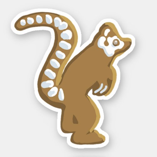 Gingerbread Cookie  Lemur Sticker